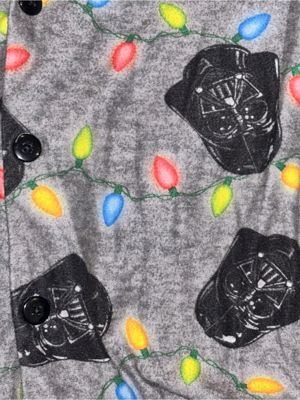 Star Wars Kids' Gray Darth Vader Holiday Fleece Pajama Set